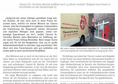 2015 - Neue Tierarztpraxis in Kirchhellen